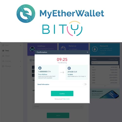 Van MyEtherWallet naar FIAT, zónder KYC