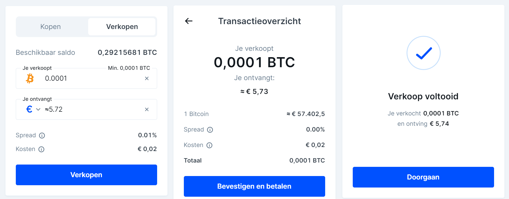 Bitcoin of crypto verkopen en laten uitbetalen op je rekening