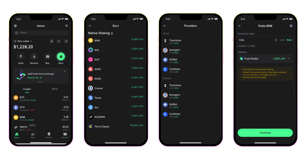 Trust Wallet staking