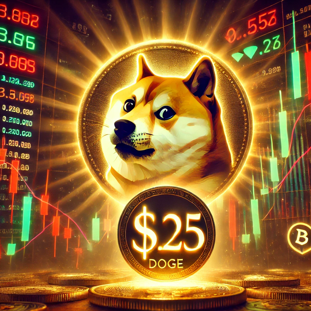 Dogecoin staat voor een grote test op $0,25