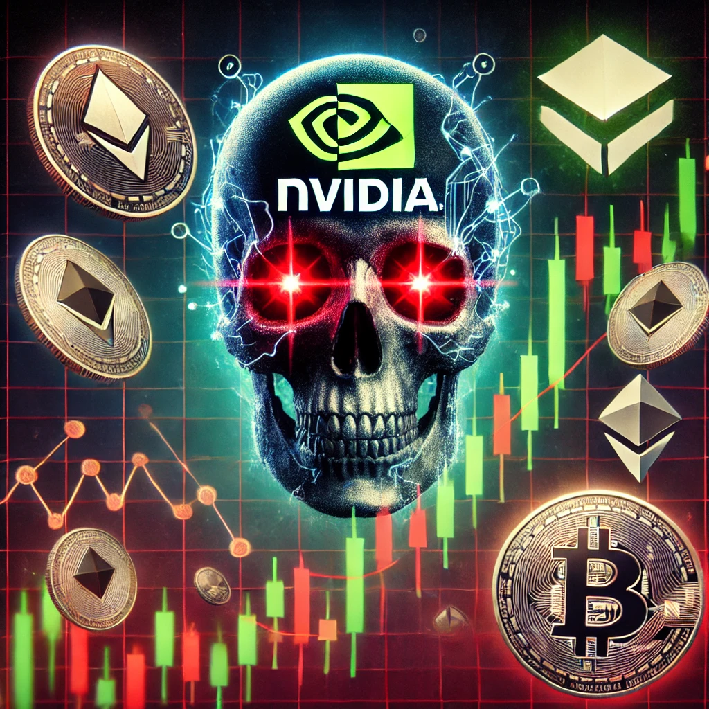 Nvidia vormt Death Cross, maar AI crypto tokens stijgen