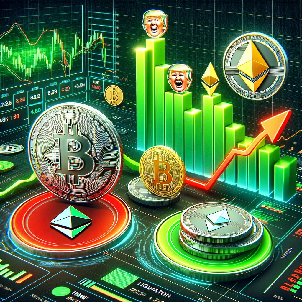 Bitcoin en Ethereum dalen licht, maar TRUMP steelt de show