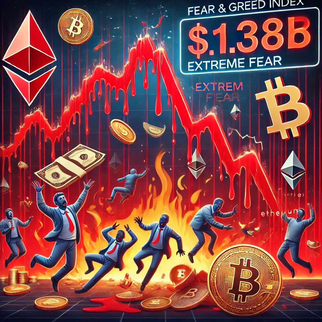 Crypto crash: $1,38 miljard geliquideerd en $348 miljard verdampt