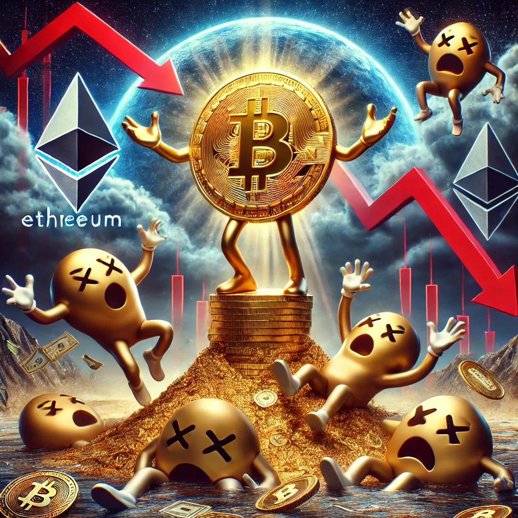 Investeerders vluchten naar Bitcoin na altcoin correctie