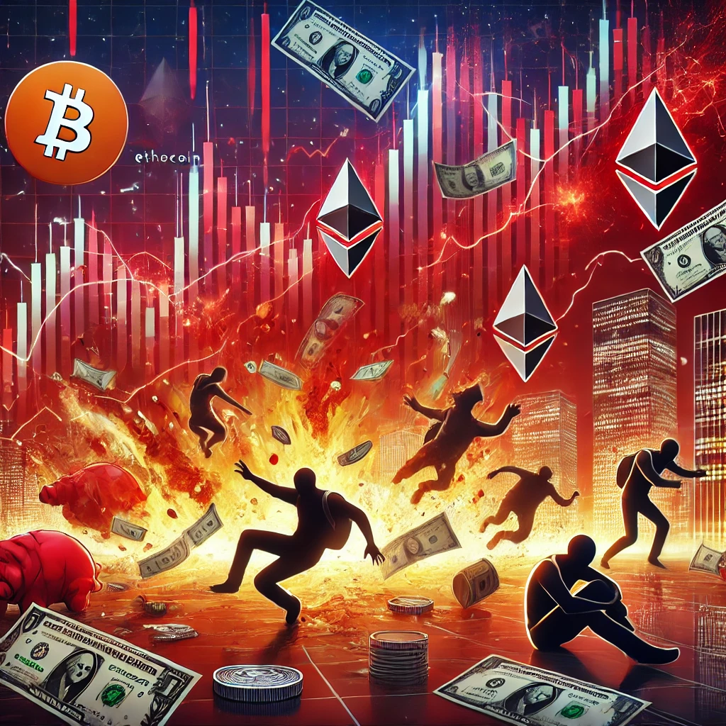 Paniek op de cryptomarkt: $486 miljoen aan liquidaties