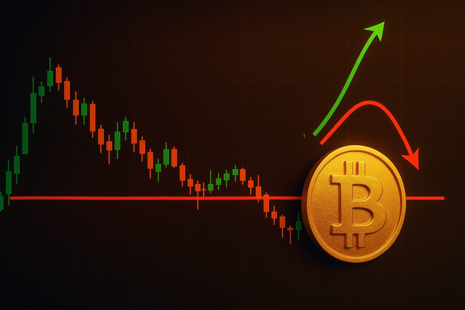 Bitcoin balanceert op het randje: uitbraak of val?