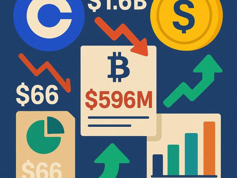 Coinbase boekt $66 miljoen winst in Q1 ondanks $596 miljoen verlies op crypto