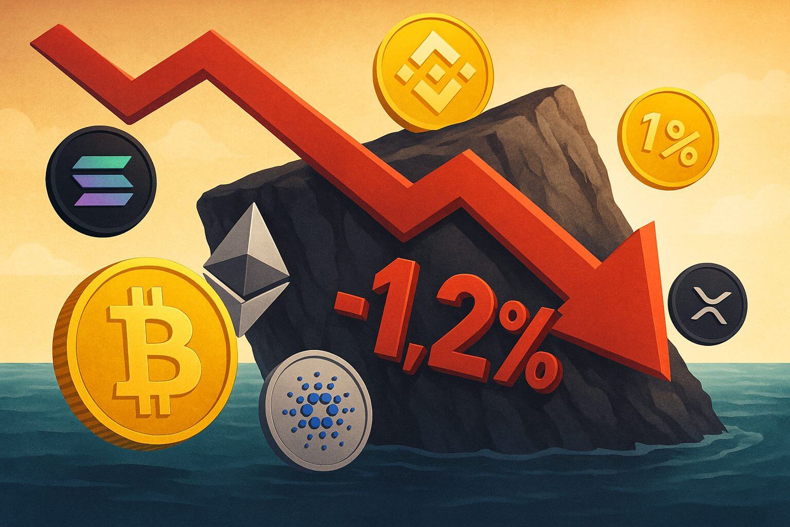 Crypto markt zakt licht, maar Bitcoin en Ethereum houden stand