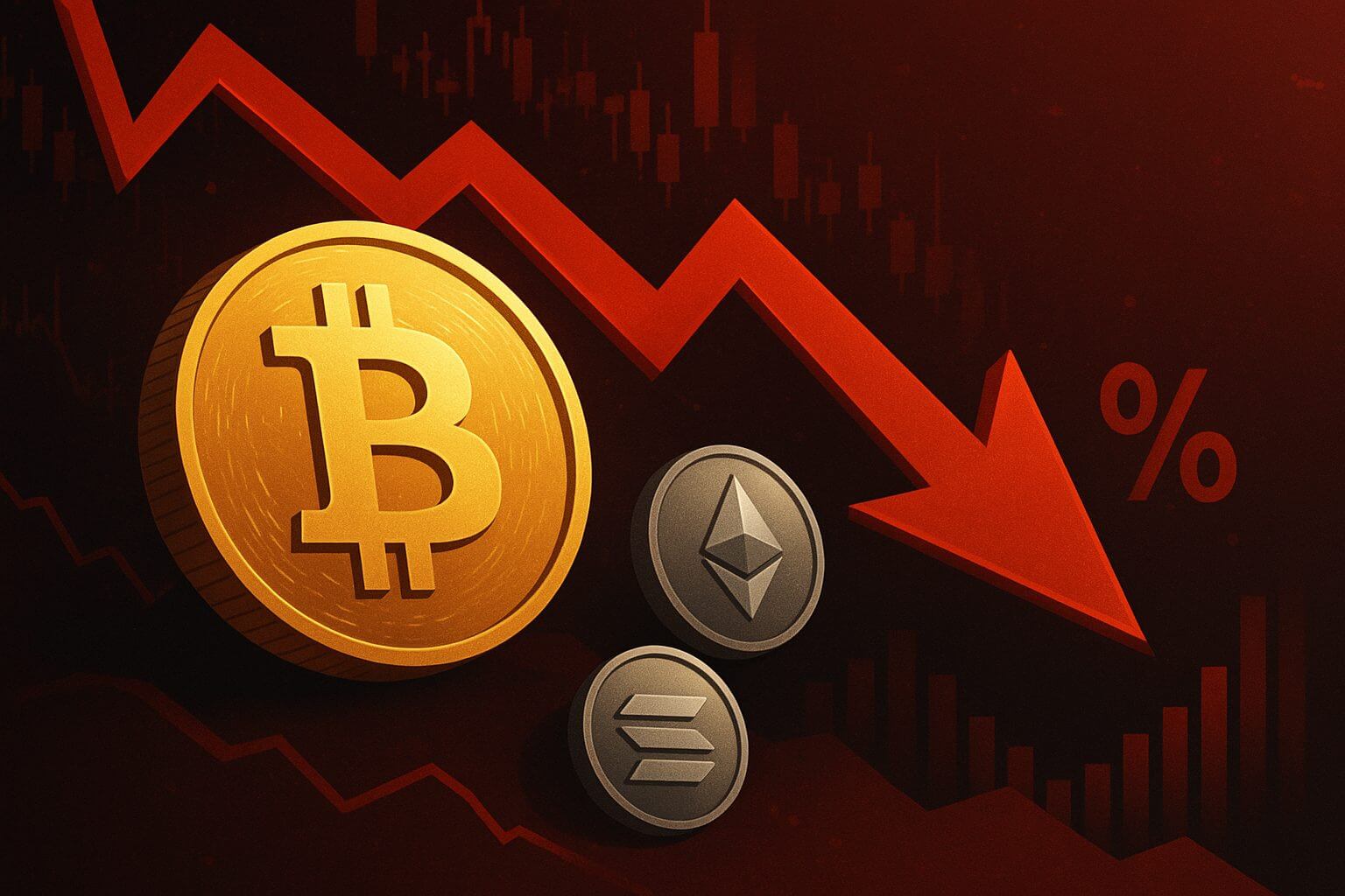 Crypto markt zakt met 3.4% terwijl Ethereum onder druk staat