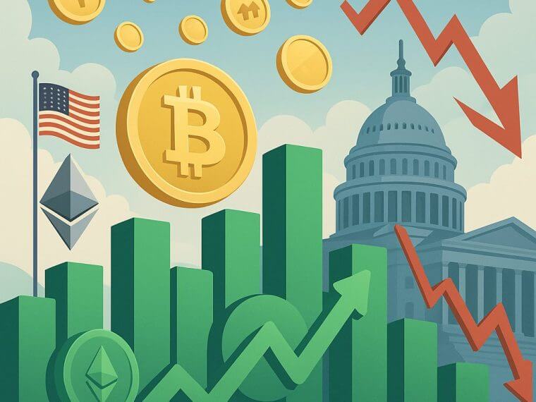 Cryptomarkt blijft sterk ondanks krimp Amerikaanse economie