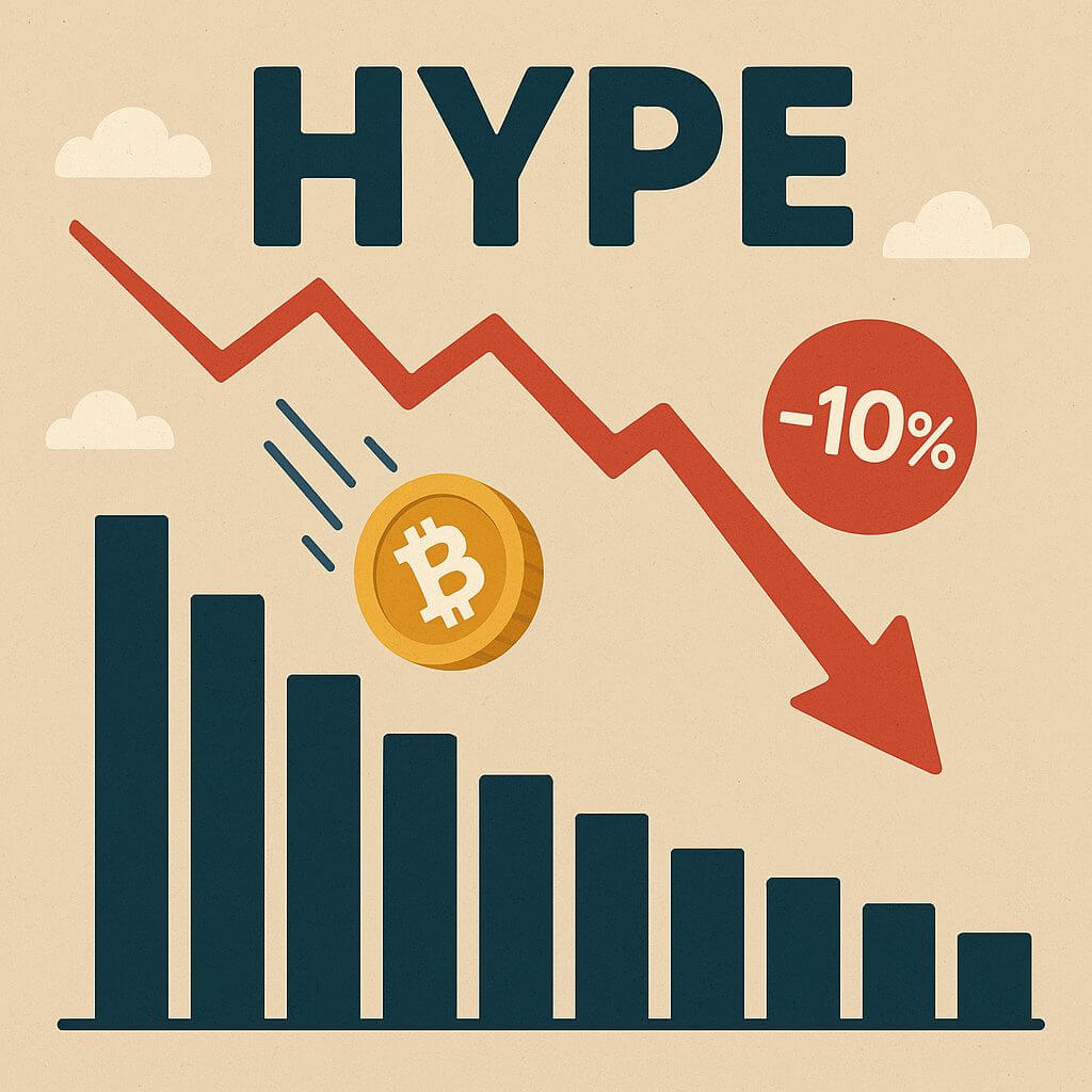HYPE daalt ongeveer met 10% vanaf zijn all time high