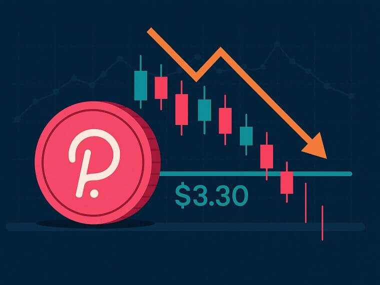 Is Polkadot support van $3,30 in gevaar