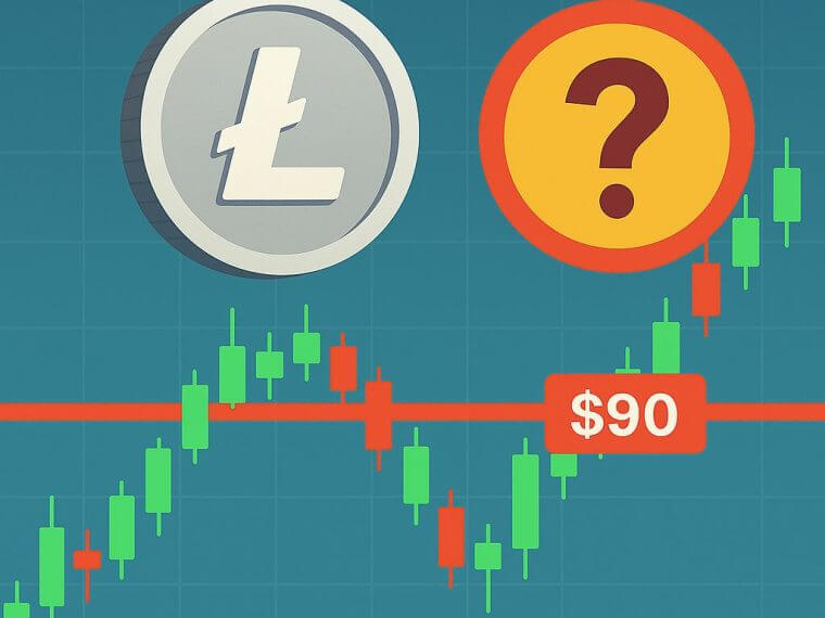 Litecoin herwint $90 support, wat zorgt dat stijging tegen wordt gehouden