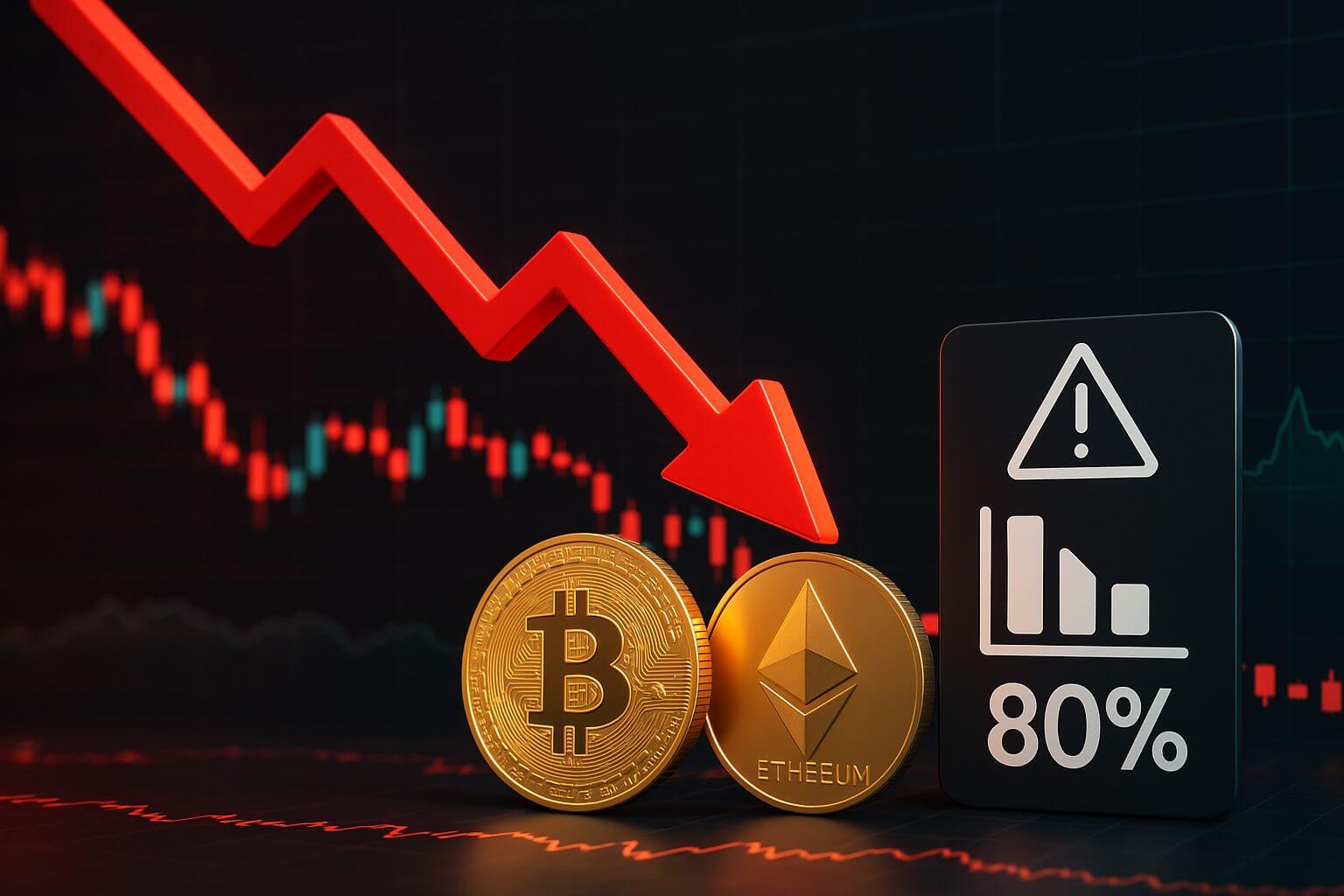 Markt zakt 3,3%, liquidaties schieten omhoog bij Ethereum en Bitcoin