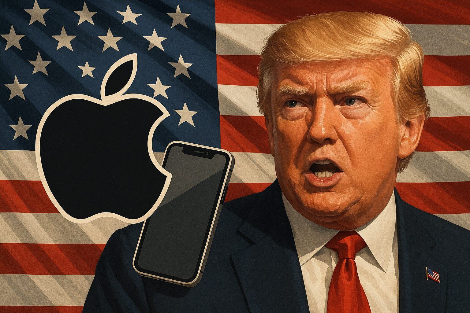 Apple aandeel duikt omlaag na dreigement van Trump