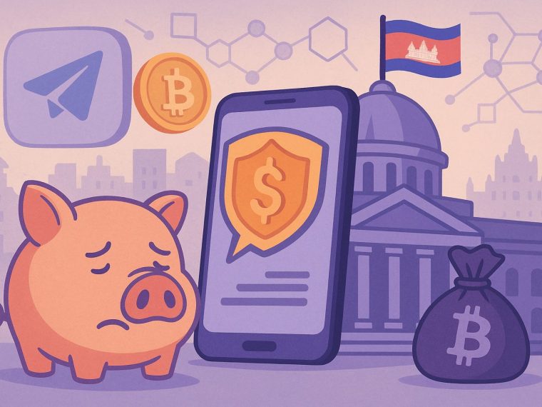 cambodia crypto fraud telegram cartoon style