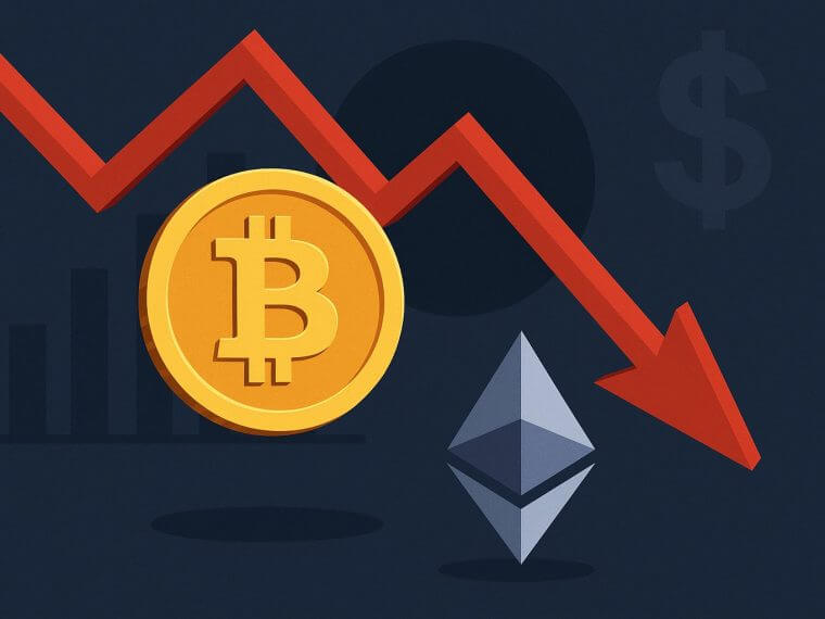 crypto market dip bitcoin ethereum header
