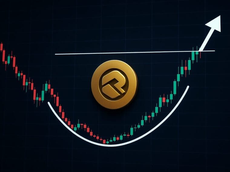 render bullish rounded bottom pattern chart
