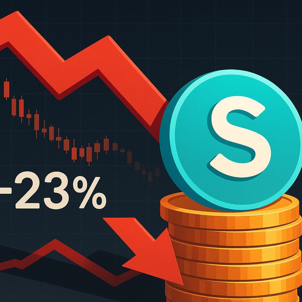 Sonic (S) koers daalt 23% na verkoopgolf en breuk met Wintermute