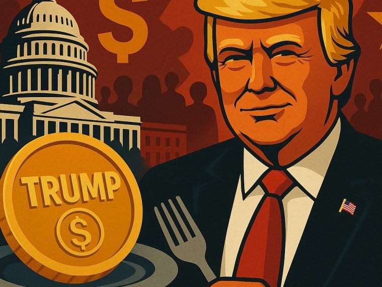 trump crypto diner memecoin politiek controverse gala
