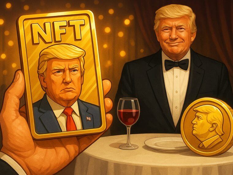 trump meme coin nft dinner event header