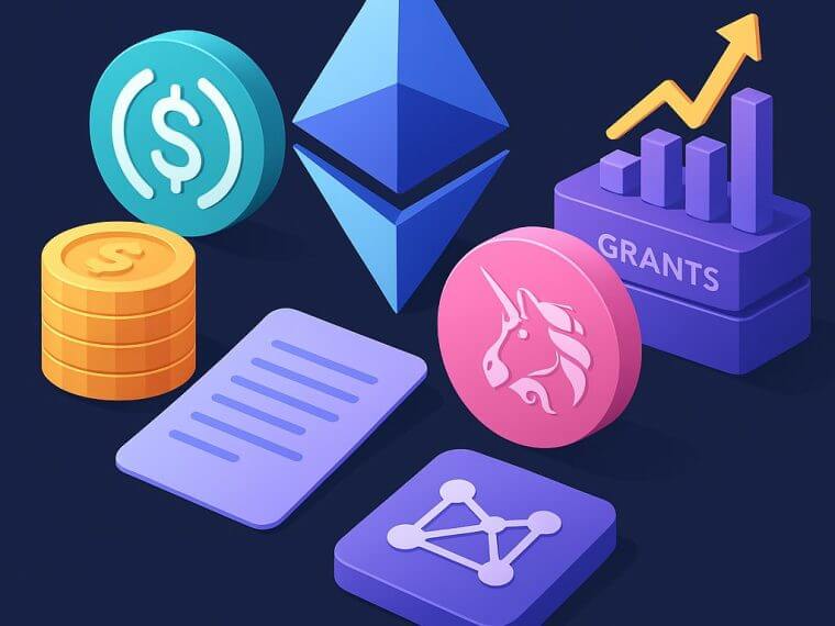 uniswap q1 2025 assets grants ethereum finance