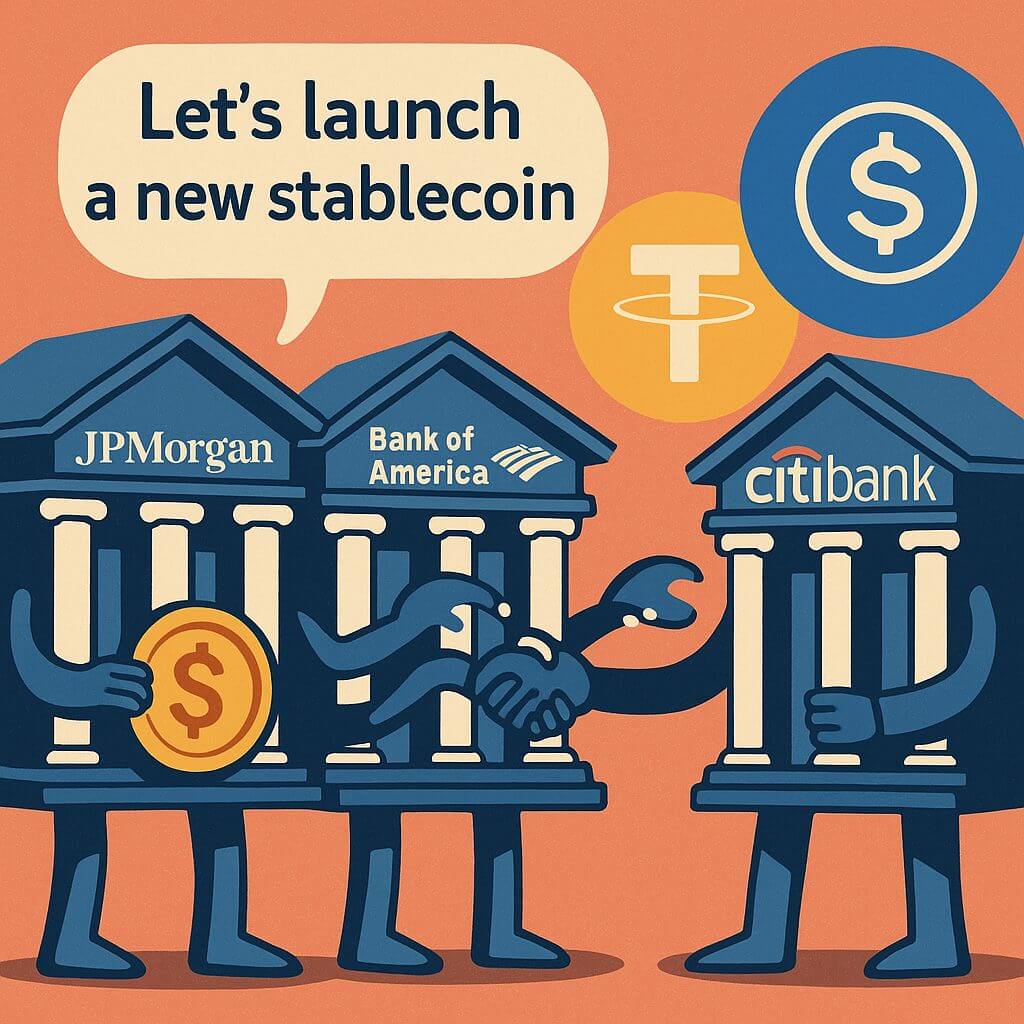 Amerikaanse grootbanken werken aan gezamenlijke stablecoin