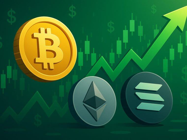 Bitcoin en Ethereum stijgen fors en memecoins knallen