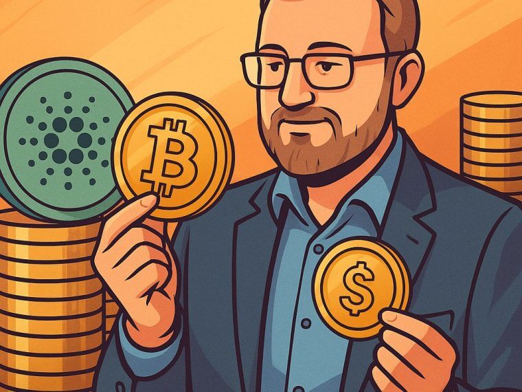 Share cardano bitcoin stablecoins cartoon investering voorstel 2025