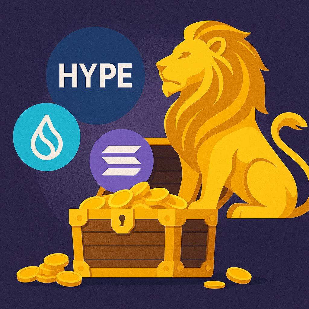 Lion Group lanceert $600 miljoen HYPE treasury met Solana en Sui