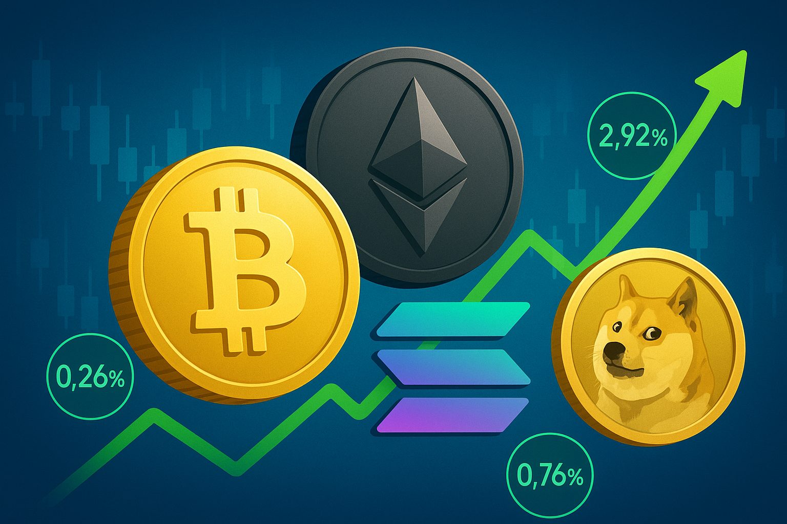 Solana en memecoins stelen de show op rustige cryptodag