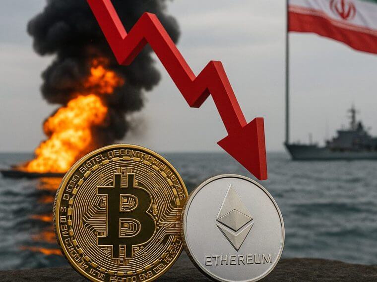 bitcoin ethereum dip iran conflict oil risk