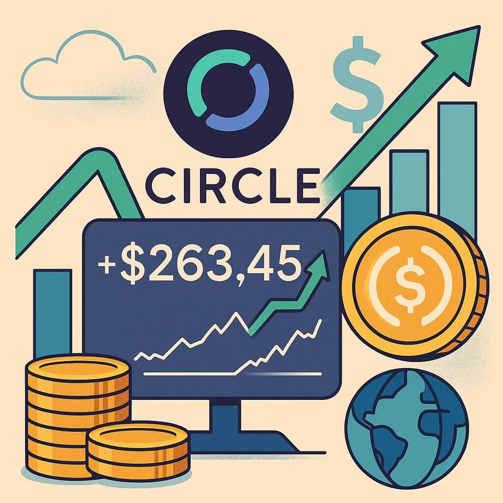 Beurswaarde Circle overschrijdt $63 miljard, USDC supply blijft achter