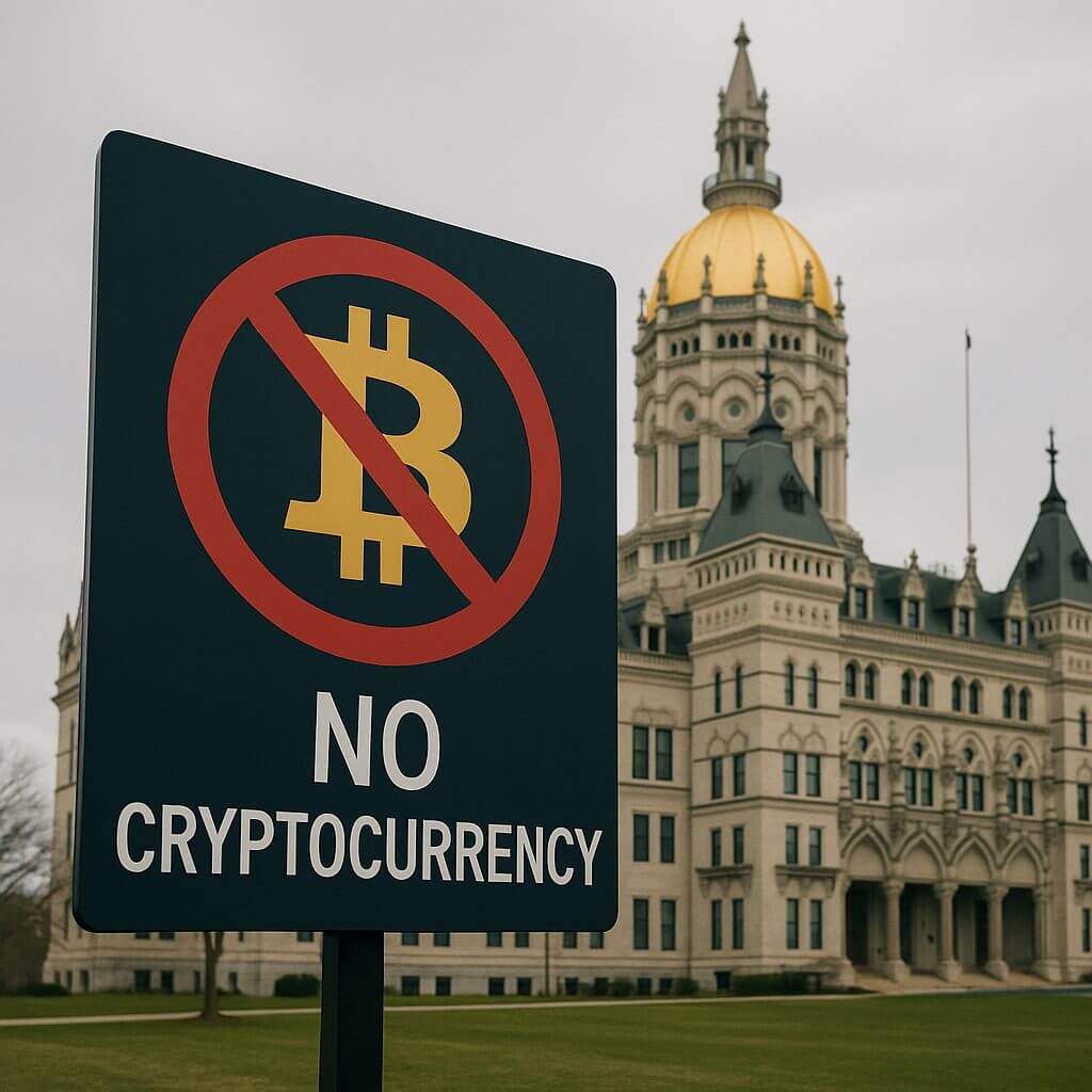 Nieuwe wet in Connecticut sluit crypto volledig uit bij overheid