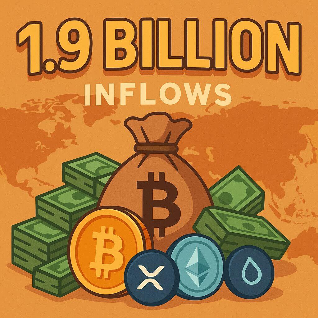 Crypto blijft geld aantrekken: $1.9 miljard in één week