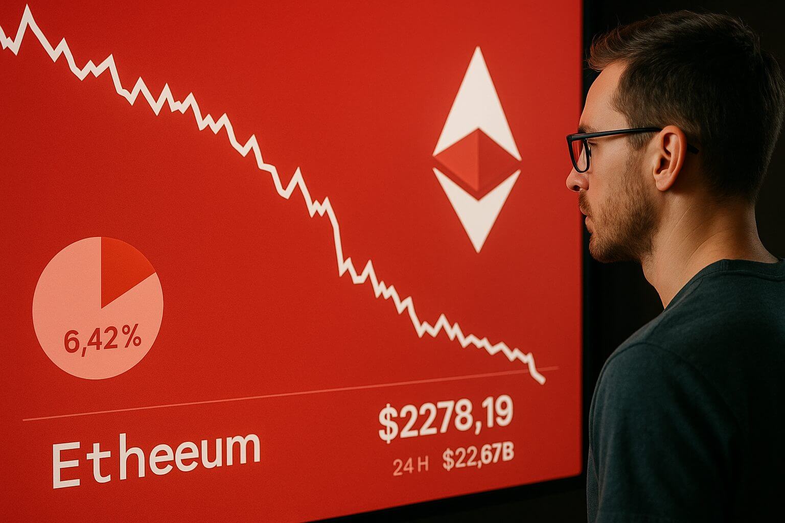 Ethereum koers zakt weg onder steun terwijl bulls grip verliezen