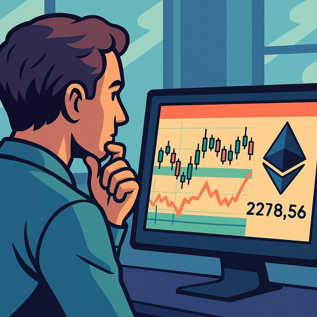 Ethereum test support op $2.100, weerstand blijft $2.800