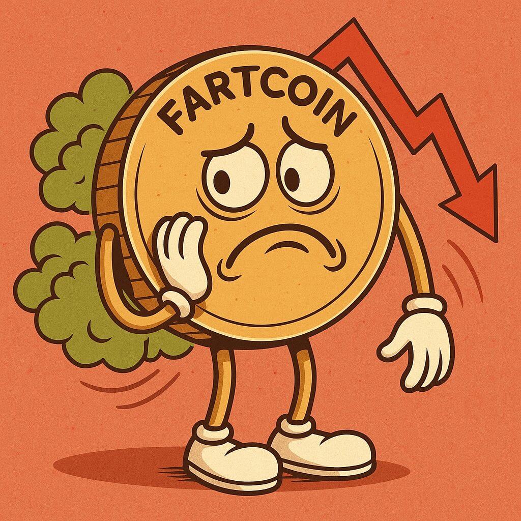 Fartcoin koers zakt 11% maar nadert sterke supportzone