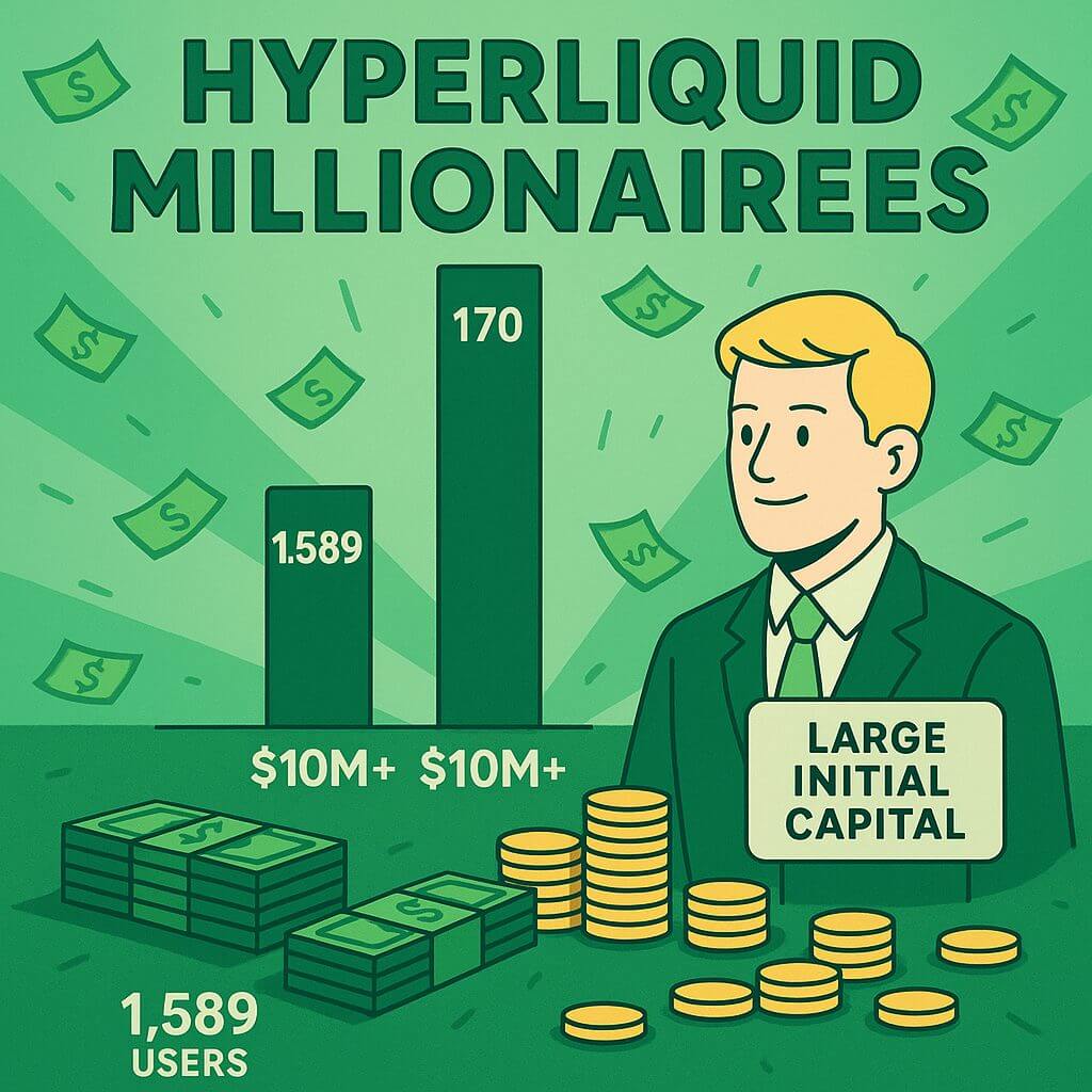 170 Hyperliquid traders verdienen meer dan $10 miljoen
