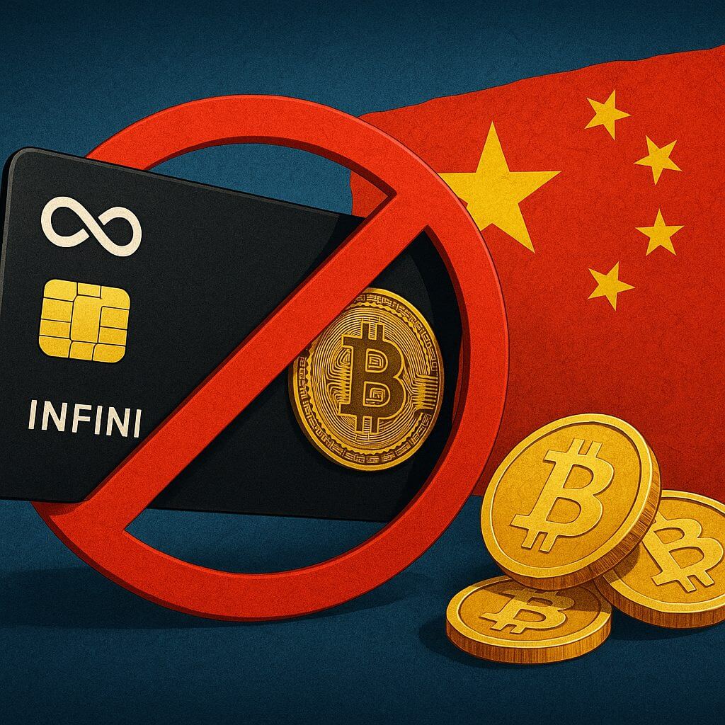 Infini stopt per direct met populaire crypto kaarten in China