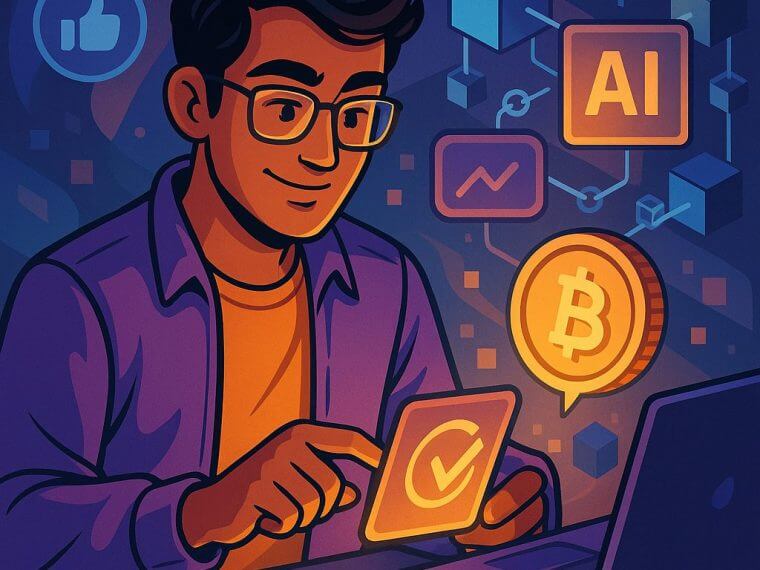 yupp ai blockchain feedback zonder tekst illustratie