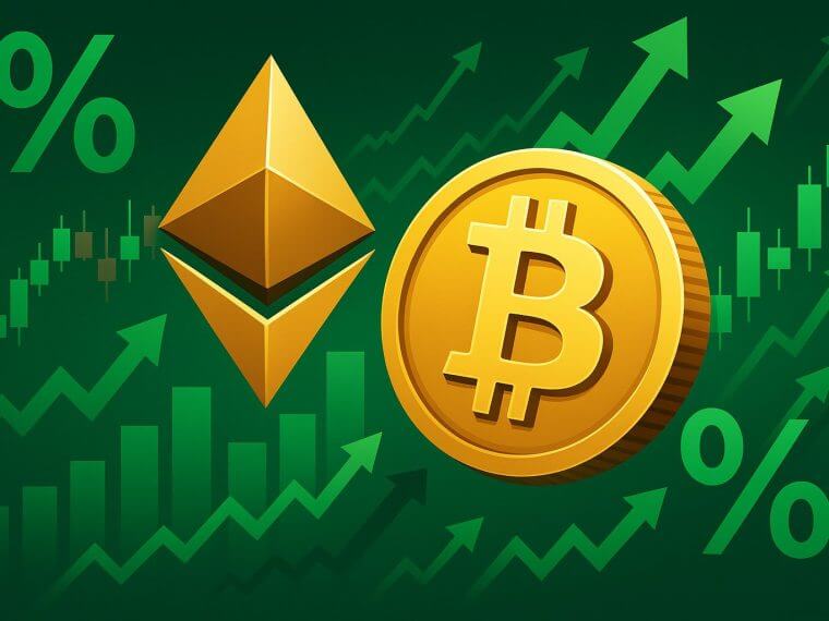 Bitcoin koers stijgt flink en crypto markt kleur groen