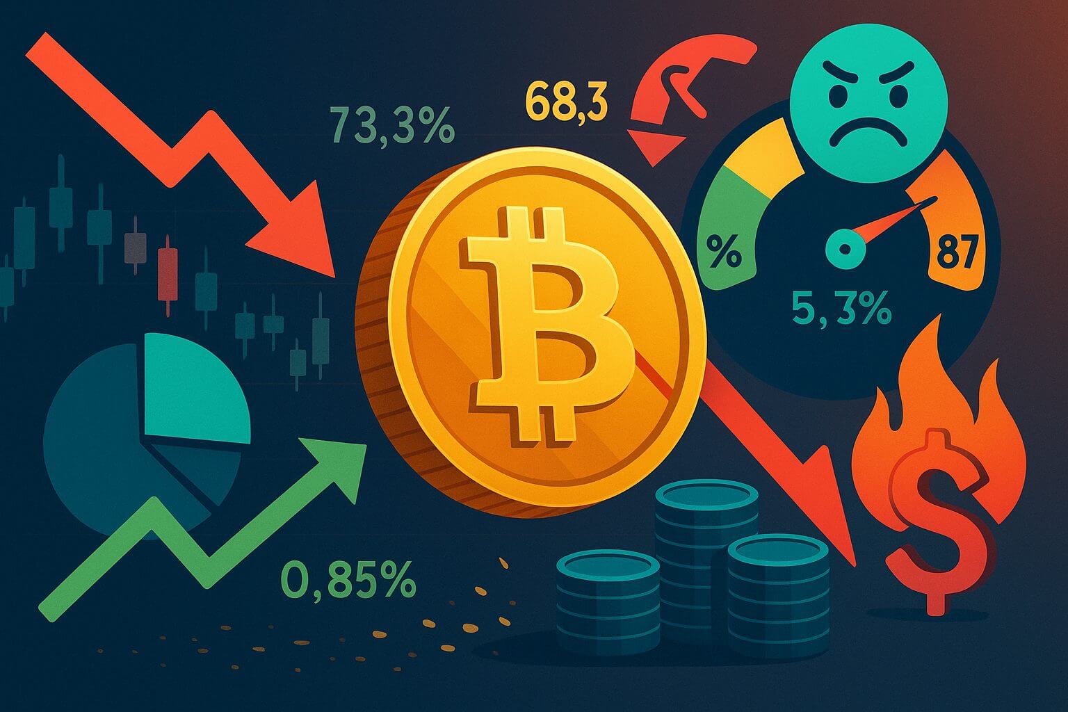 Crypto koersen duiken omlaag, $965 miljoen aan liquidaties in 24 uur