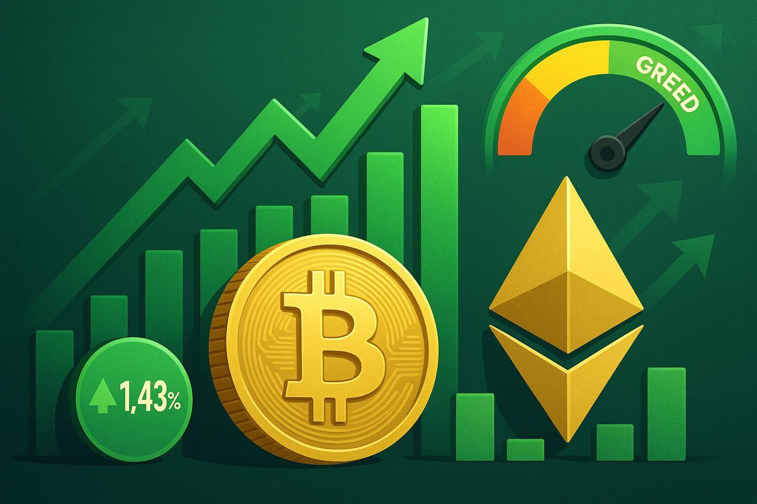 Crypto markt stijgt 1,4% met winsten voor Solana en Ethereum