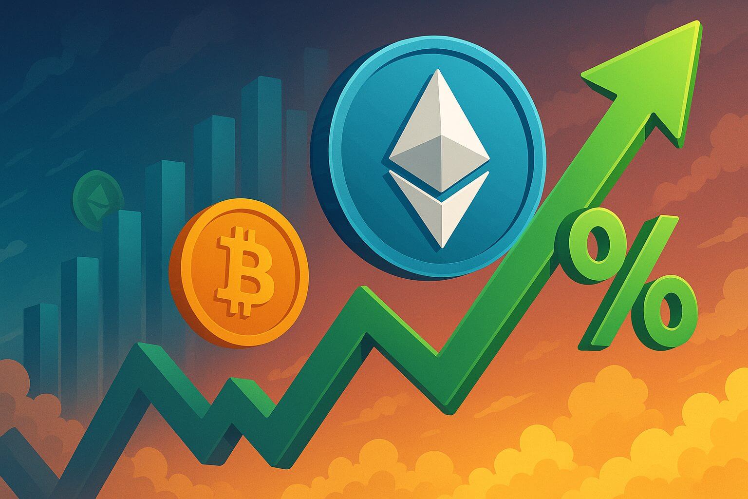 Ethereum koers stijgt hard, altcoins domineren de koerslijst