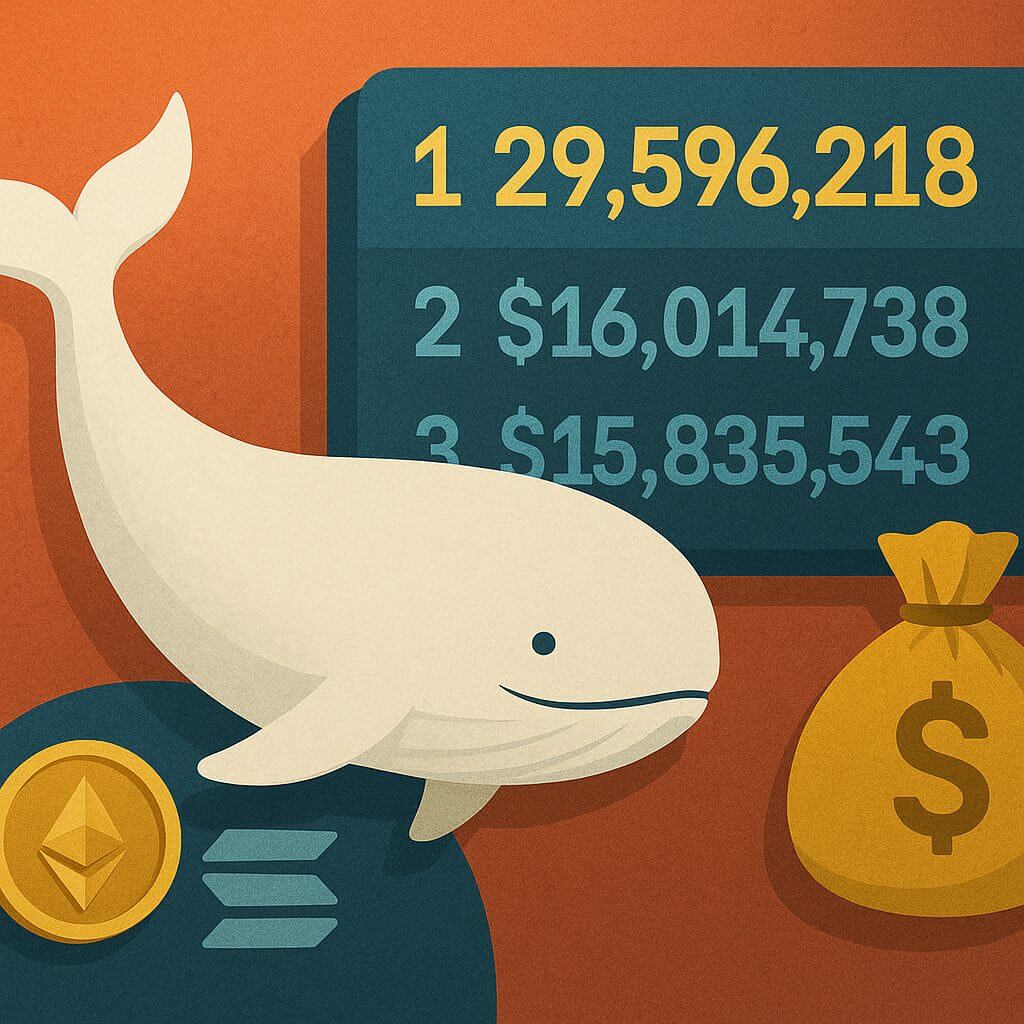Hyperliquid leaderboard aangevoerd door mysterieuze whale