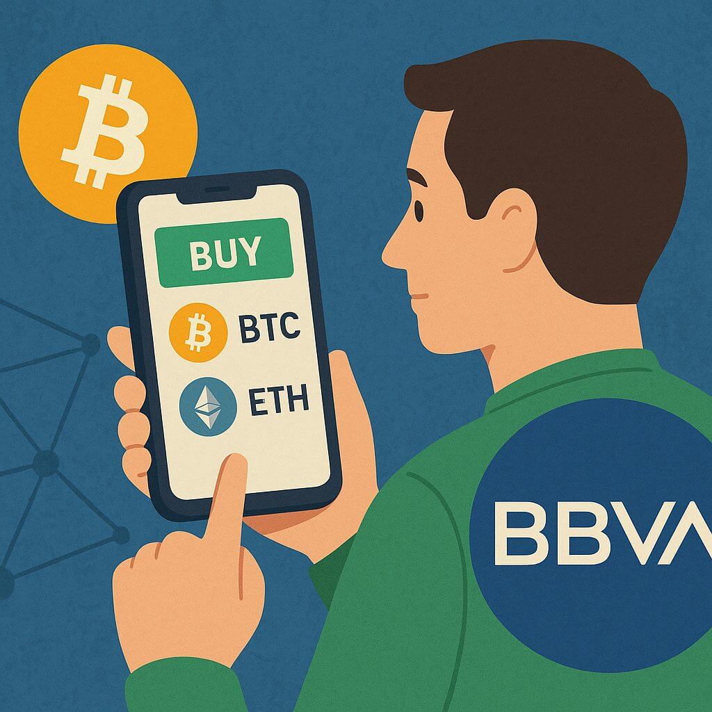 Spaanse bank BBVA lanceert crypto diensten voor retail klanten