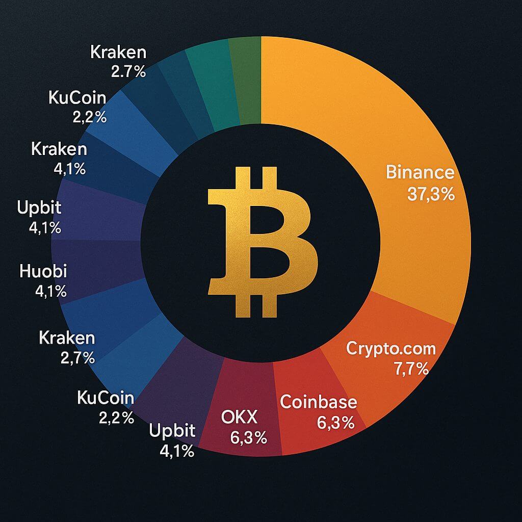 Binance domineert Bitcoin handel met 37% marktaandeel in 2025