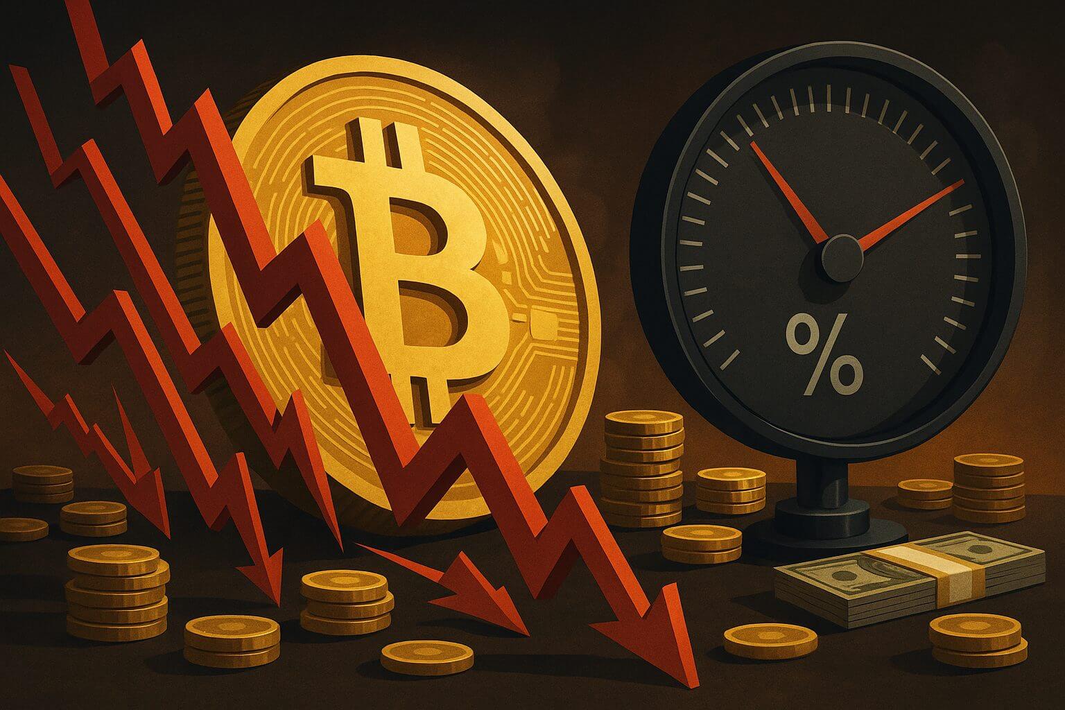 Bitcoin zakt weg terwijl open interest een record bereikt