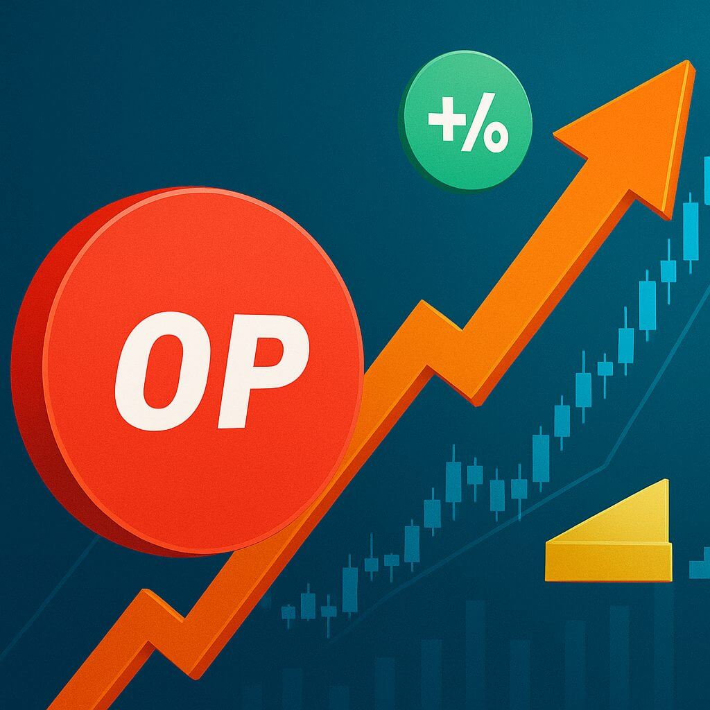 Optimism (OP) koers knalt 13% omhoog en is op weg naar $1